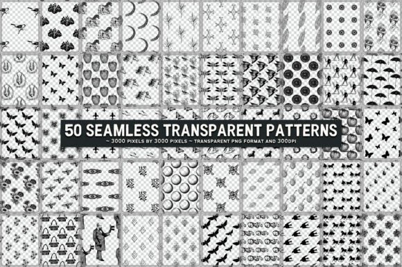 50 Transparent Png Seamless Patterns for Premium Design