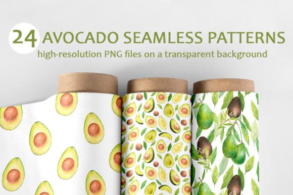 Avocado Watercolor Seamless Patterns: A Creative Resource for Real-World Design