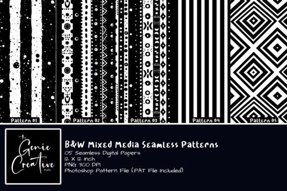 B W Mixed Media Seamless Patterns Set: A Strategic Asset for Creative Production