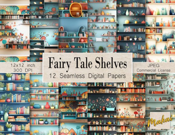 Children s Bookshelves Seamless Patterns: A Strategic Asset for Creative Workflows