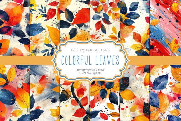 Colorful Leaves Seamless Patterns: A Creative Resource for Modern Designers