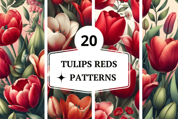 Embrace Elegance: Discovering the Timeless Beauty of Tulips Reds Florals Patterns