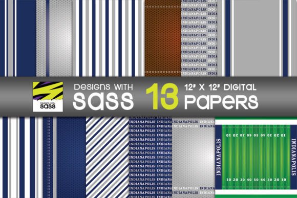 Indianapolis Football Paper Patterns for Creative Projects