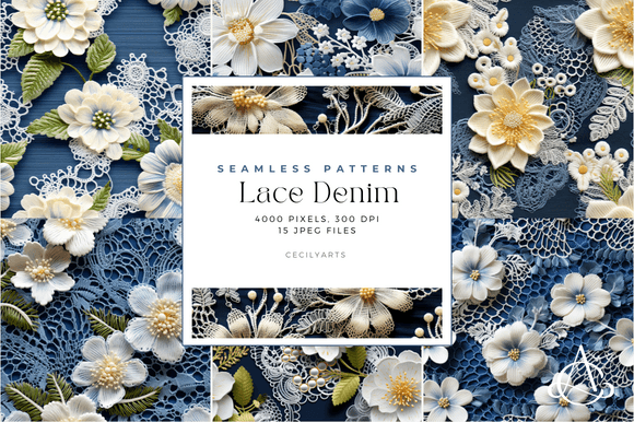 Lace Denim Seamless Patterns: A Creative Foundation for Modern Design