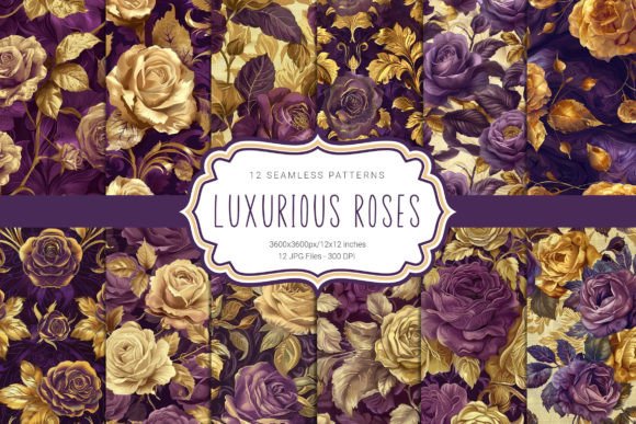 Luxurious Roses Seamless Patterns