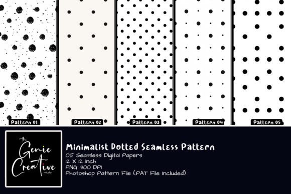 Minimalist Dotted Seamless Patterns Set: Elevate Your Creative Projects with Timeless Design