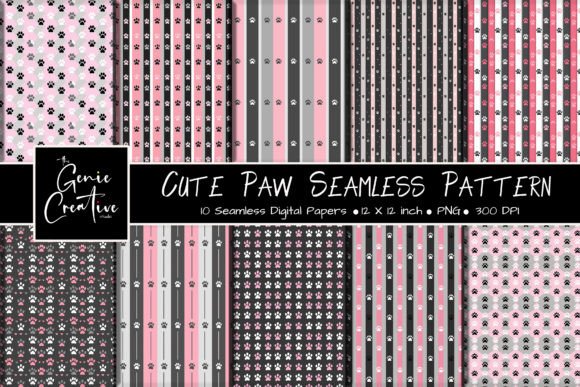 Reviewing the Cute Dog Paw Seamless Patterns Set for Creative Projects