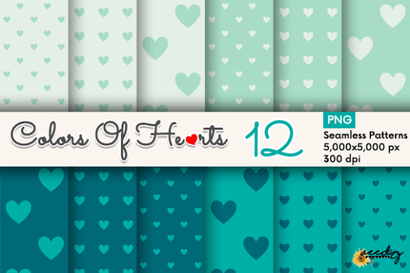 The Strategic Advantage of the Teal Hearts Patterns Set in Modern Creative Design