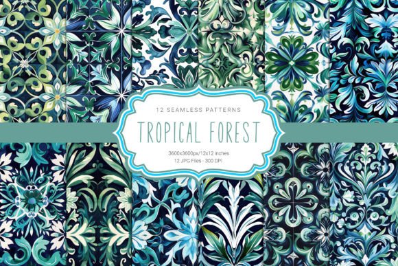 Tropical Forest Seamless Patterns: A Practical Resource for Design Professionals