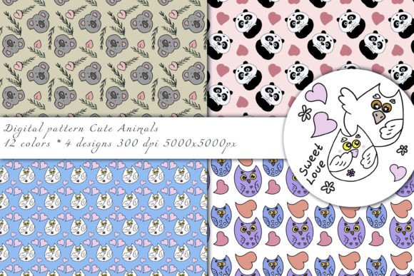 Unlock Creativity with Set Cute Animals Patterns 1: The Ultimate Sublimation Resource for Kids' Designs