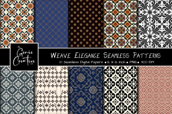 Weave Elegance Seamless Patterns Set