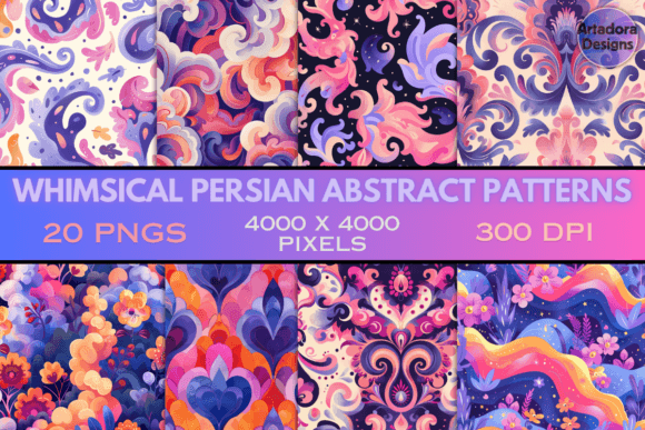 Whimsical Persian Abstract Patterns for Creative Design
